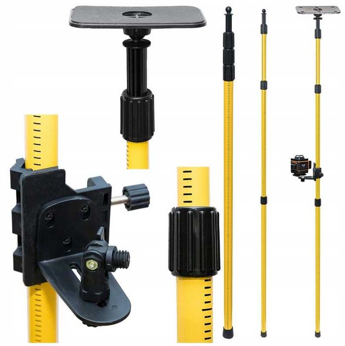 Tyczka rozporowa 2,85M do poziomicy laserowej LINBOX + ADAPTER