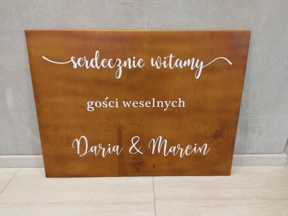 Tablica na wesele powitanie gości. Tablica powitalna