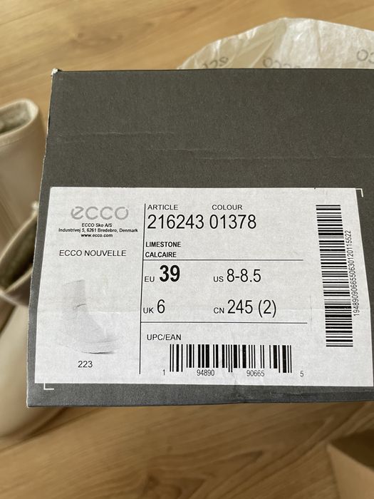 Botki ocieplane ECCO Nouvelle 39 nowe