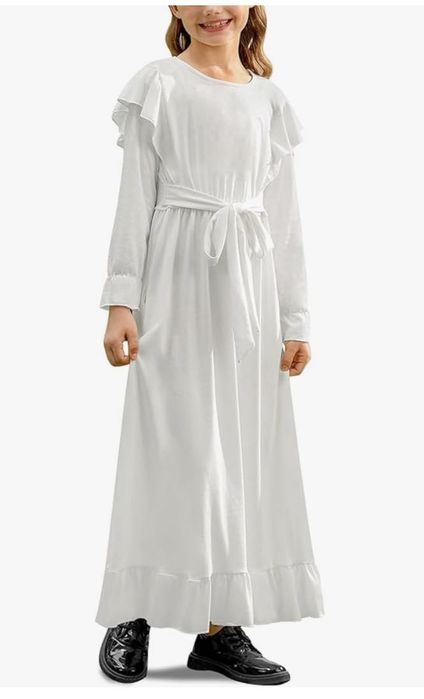 Sukienka dla dziewczynki z paskiem, czerwona, 128cm, BESSERBAY