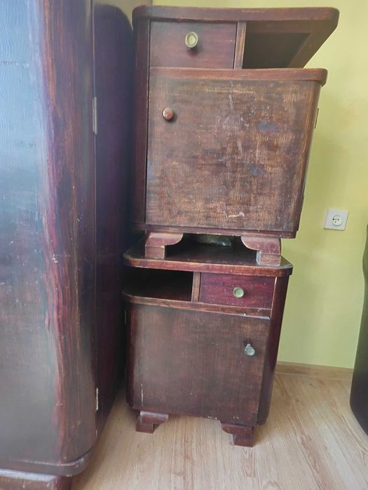 Meble Vintage szafki, stół, szafy, maszyna do szycia