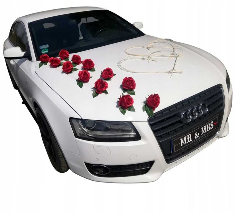 Dekoracje na samochód do ślubu PREMIUM ROSE