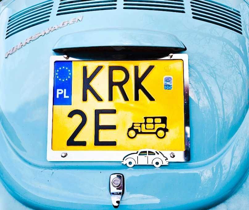 RAMKA do dużej tablicy kwadratowej zabytkowej dwurzędowej z usa VW Garbus FIAT 126p 125