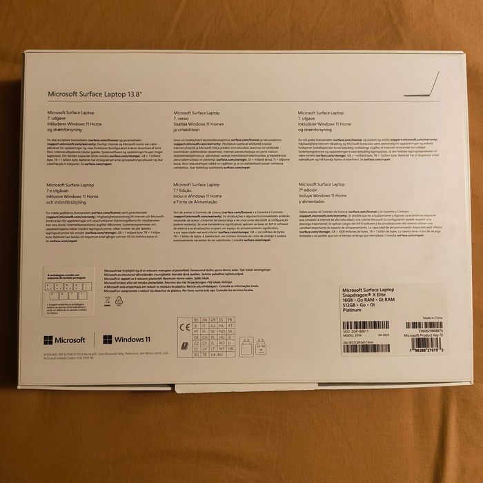 Surface Laptop 7th Edition - Snapdragon(R) X Elite - 512 GB SSD - 16 GB