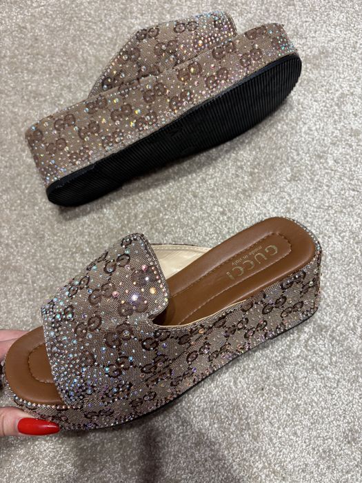 Klapki gg gucci cyrkonie 39