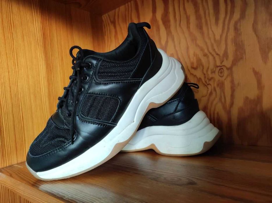 sneakersy grube spody skórzane sportowe  półbuty trzewiki adidasy