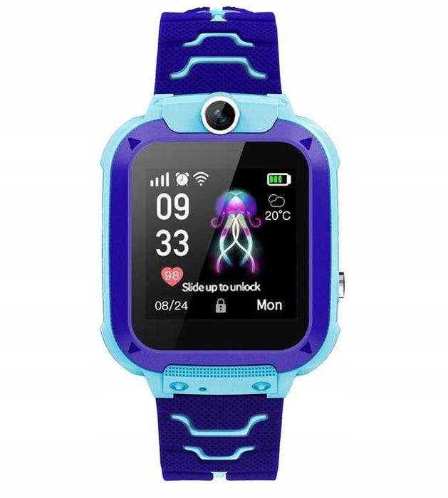 LOKALIZATOR Smartwatch GPS karta sim niebieski dla dziecka dzieci APKA