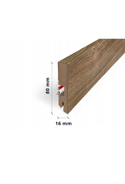 Listwa, cokół MDF kolor dąb 4,10 mb