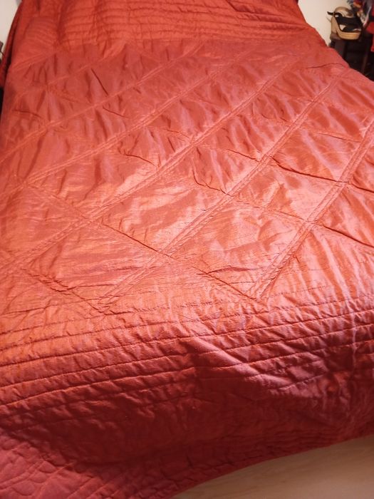 Edredom leve para cama grande casal 2.60x2.40 tom tijolo