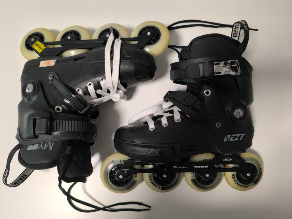 Rolki Freeskate Powerslide Next 80 Pro - Czarne (2 razy na nogach) 38-39
