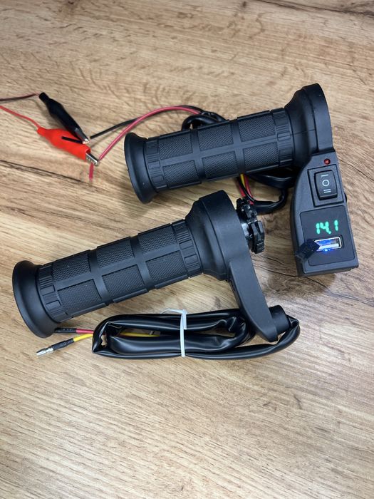 Грипси / гріпси ручки керма теплі з підігрівом для скутера, мотоцикла