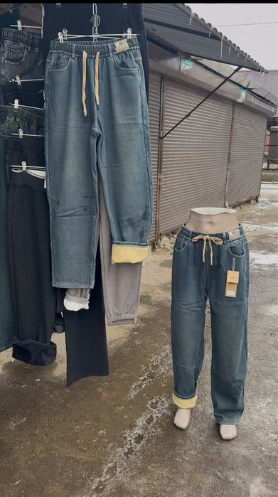 Джегінси стрейчеві на щільному флісі