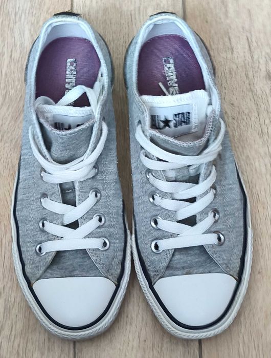Piękne trampki tenisówki sneakersy Converse siwe szare