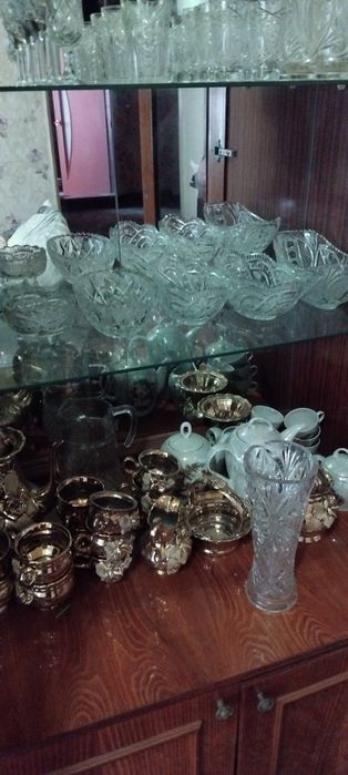 Ваза кришталь хрусталь рюмки стакани  радянських часів
