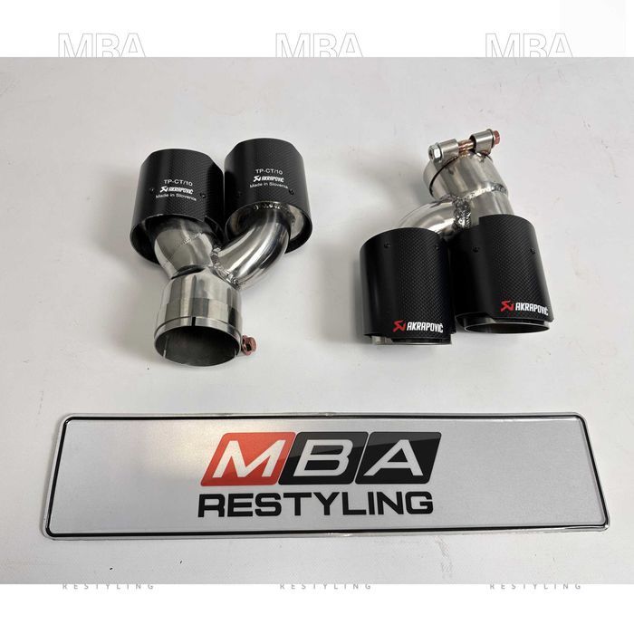 Выхлоп на BMW G30 M Akrapovic карбон скошенный