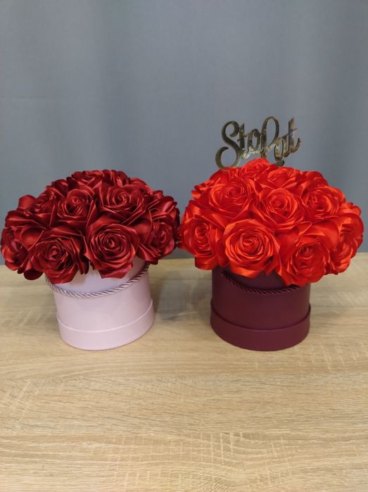 Flower box z różyczkami