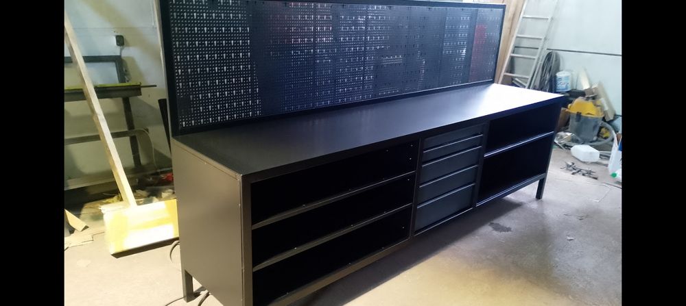 Stół warsztatowy 290x60 blat metalowy