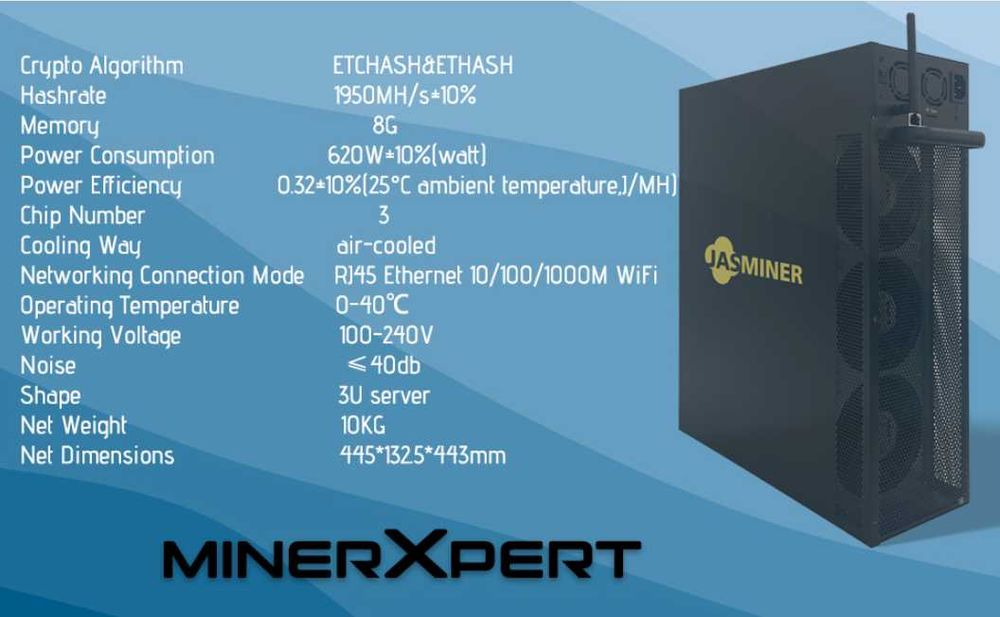 Jasminer x-16Q 1950mh minera ETC - Usado