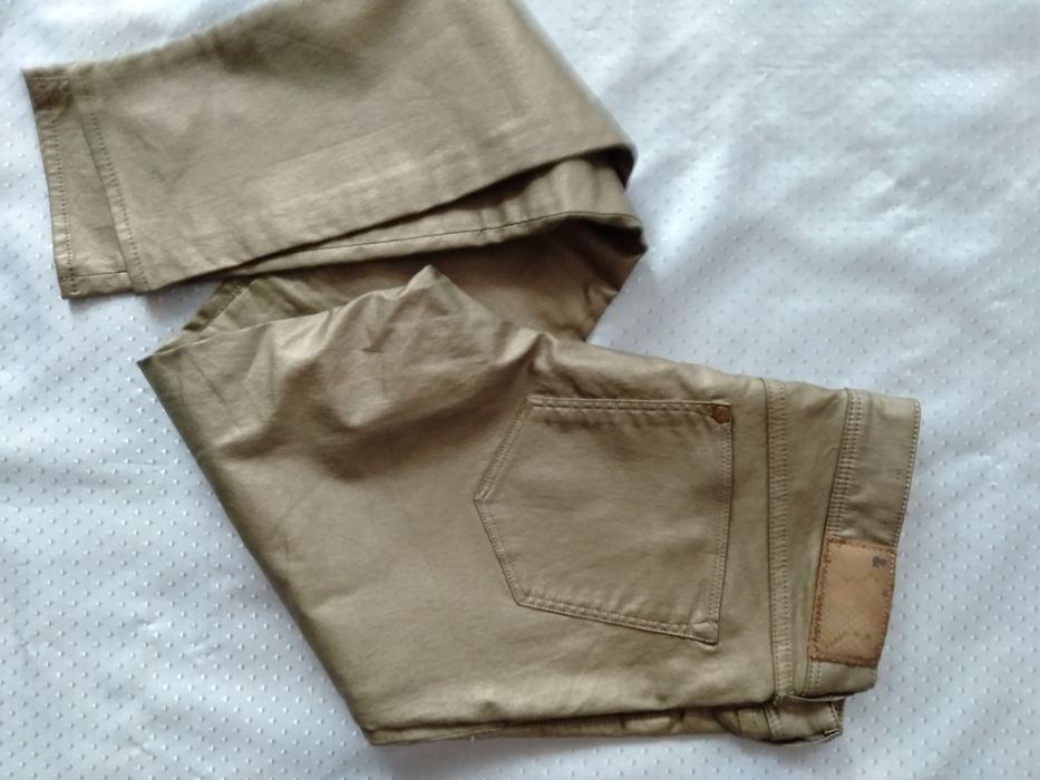 Spodnie  damskie złote H&M S/M