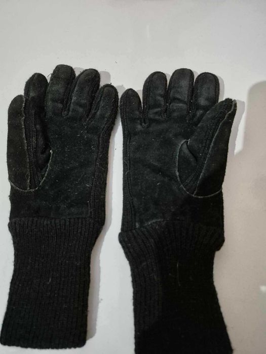 Czarne rękawice męskie  r. 7,5