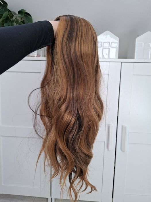 Peruka brąz gęsta długa jakość wig cosplay