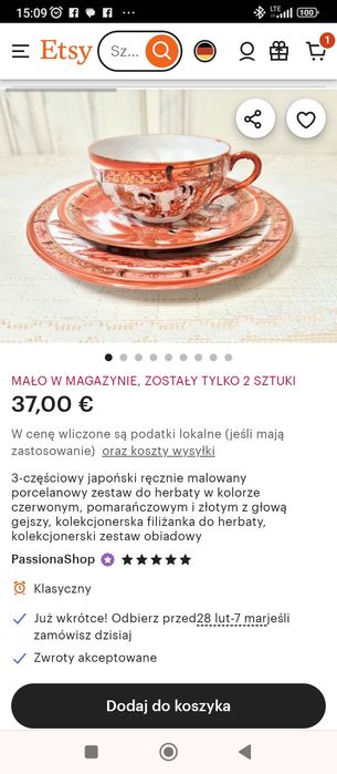 Zestaw kawowy japoński NIPPON