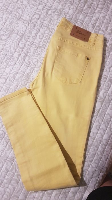 Spodnie żółte fishbone