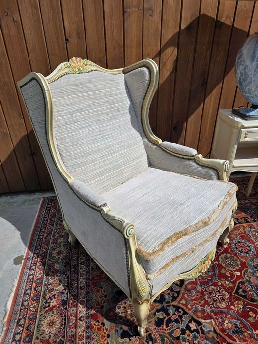 Fotel Ludwik uszak tapicerowany 75×75×100 cm #644 Stylowy Węgrów