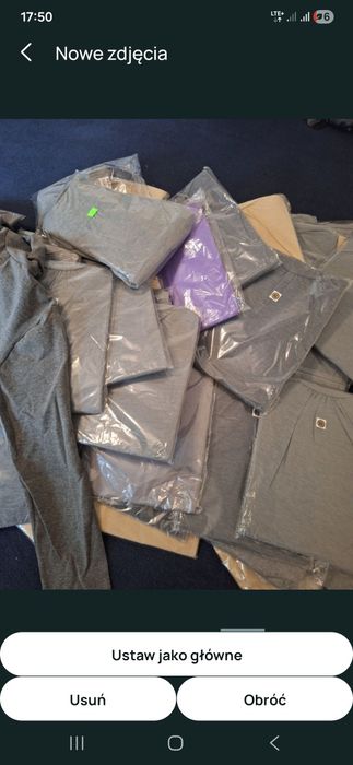 Golf cienki szary bawełna pakiet 40 sztuk