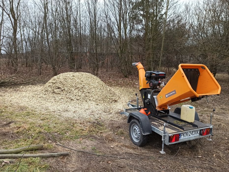 Usługi rębakiem, mielenie gałęzi