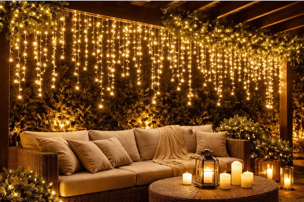 Гірлянда завіса новорічна LED святкова светлодиоидная гирлянда на елку