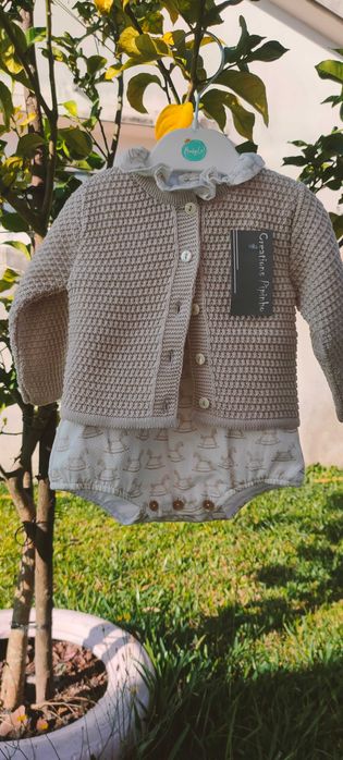 Casaco de malha de bebé