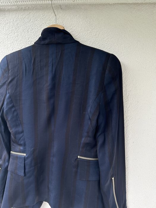 Zara elegancka marynarka w paski zamki XS