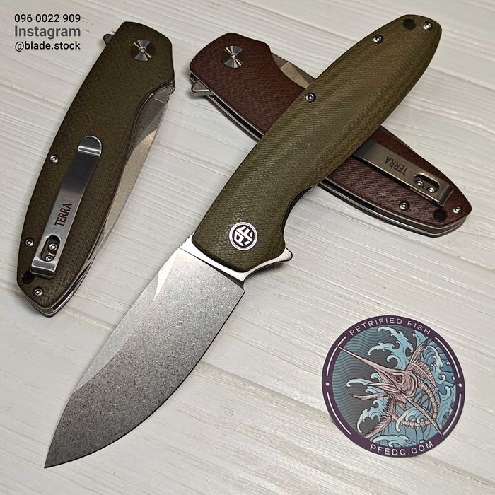 Petrified Fish PFB01 Terra сталь D2 (оригінал) складний карманний ніж