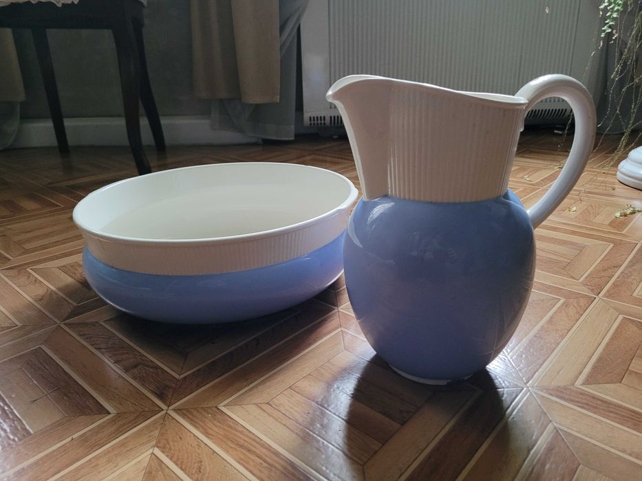 Dzban i misa, komplet ceramiczny, toaletowy - retro