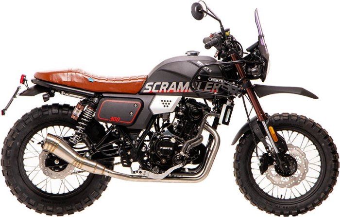 Новий FORTE FT300 F6P 2026 scrambler мотоцикл 300cc дорожній байк доставка по Україні Скрамблер