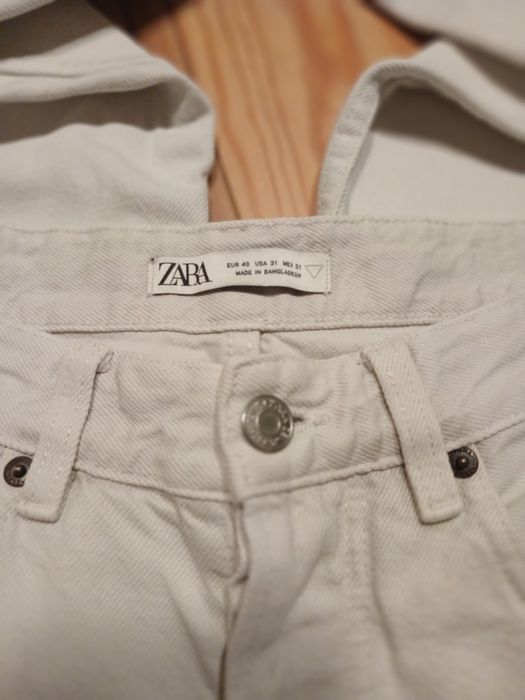 Zara calcas brancas 40 homem