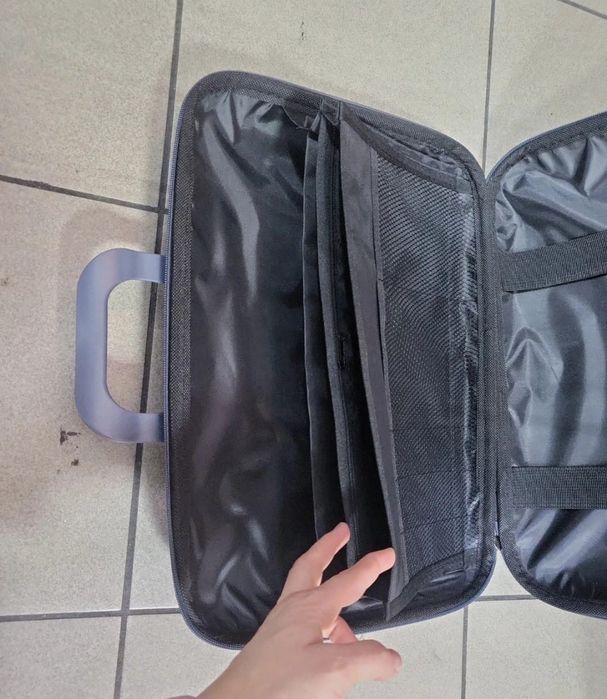 Szara torba na dokumenty, laptop 15,6 cala