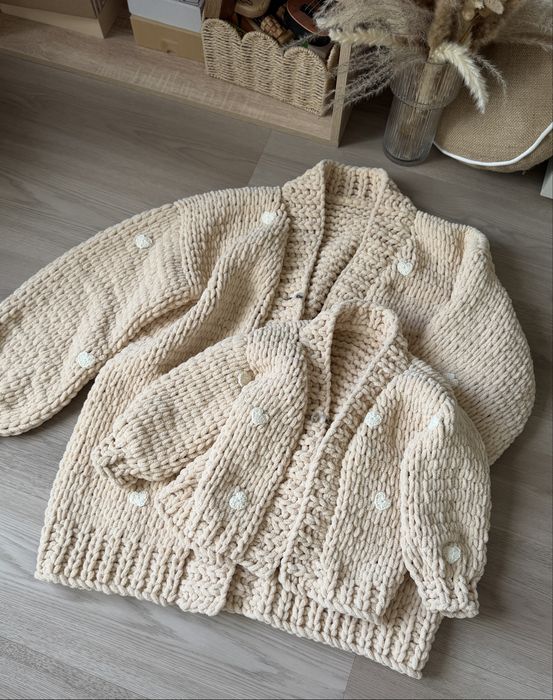 Вʼязані кардигани ручної роботи, family look