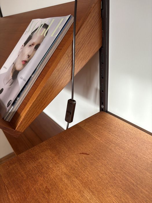 Skandynawski regał systemowy ścienny Kai Kristiansen tekowy vintage