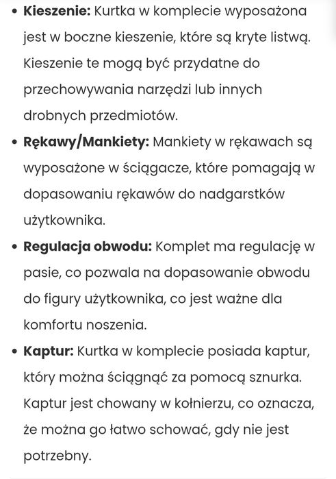 Komplet przeciwdeszczowy, strój roboczy XXL żółty. Nowy