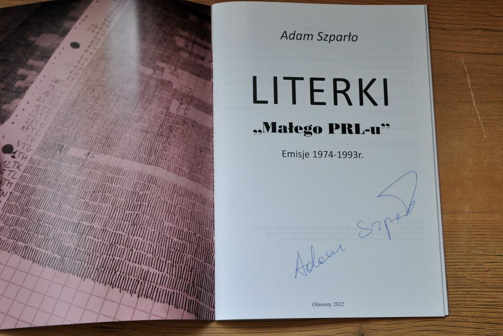 Adam Szparło-Literki Małego PRL-u, z autografem autora !!!