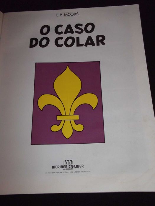 Livro BD O Caso do Colar Blake e Mortimer Bertrand