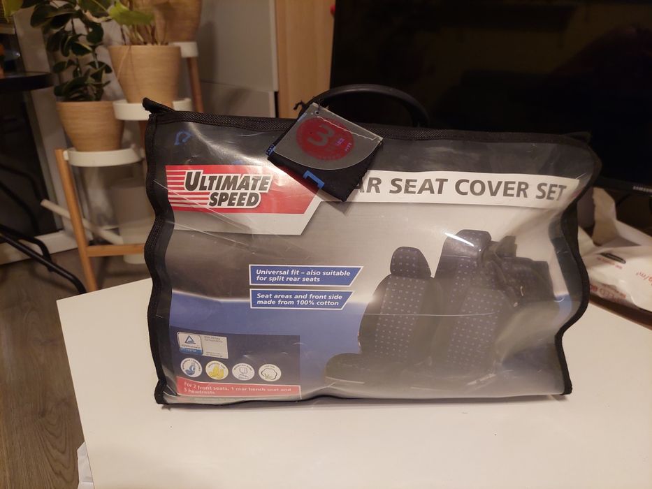 Nowe pokrowce samochodowe uniwersalne ULTIMATE SPEED bawełna komplet