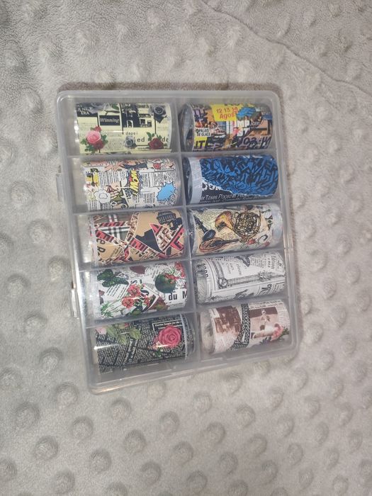 Набір фольги що перепечатується на нігті  10 шт