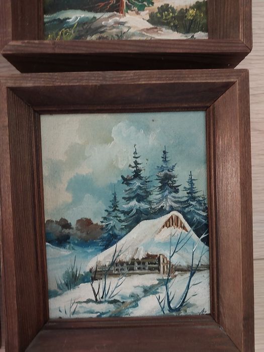 Obrazki 4 pory roku malowane