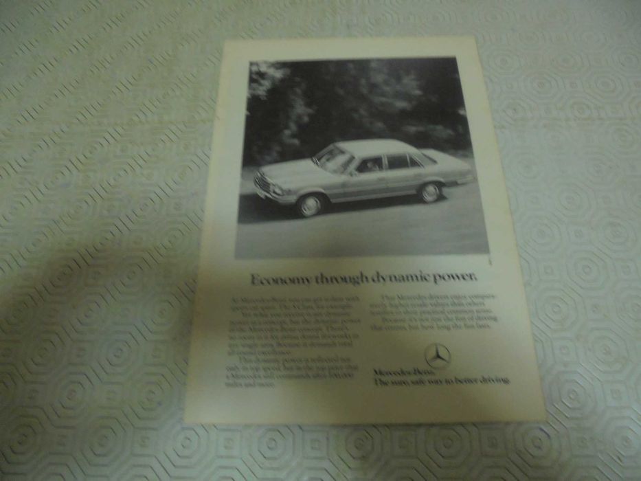 Publicidades de carros da Mercedes-Benz dos anos 70/80