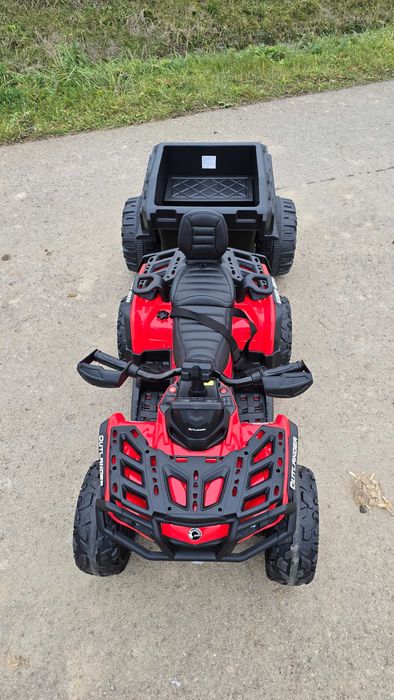 ZESTAW QUAD + PRZYCZEPA outlander na akumulator 24V 800w dla dzieci