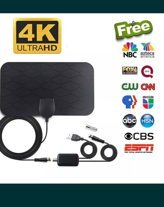 Антенна с усилителем для телевизора Т2 прием до 42 каналов