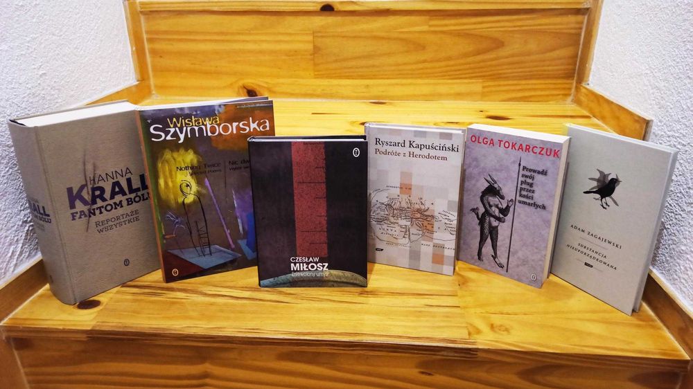 Zestaw z AUTOGRAFAMI: Szymborska, Miłosz, Kapuściński, Tokarczuk i in.